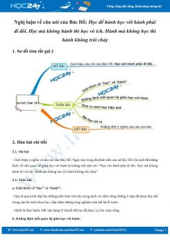 Nghị luận về ý kiến Học để hành, học với hành phải đi đôi. Học mà không hành thì học vô ích