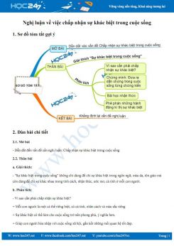 Nghị luận về việc chấp nhận sự khác biệt trong cuộc sống