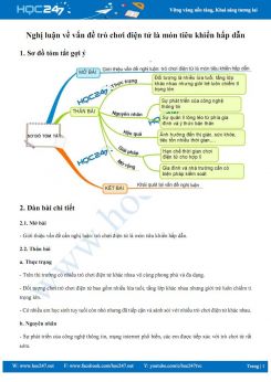 Nghị luận về vấn đề trò chơi điện tử là món tiêu khiển hấp dẫn