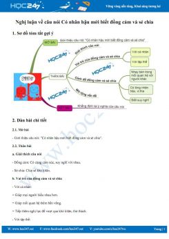 Nghị luận về câu nói Có nhân hậu mới biết đồng cảm và sẻ chia