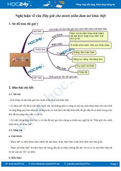 Nghị luận về câu Hãy giữ cho mình niềm đam mê khác biệt