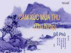 Văn mẫu về Cảm xúc mùa thu (Thu hứng)