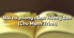 Văn mẫu về Hương Sơn phong cảnh