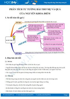 Phân tích tư tưởng bài thơ Mẹ và quả của Nguyễn Khoa Điềm