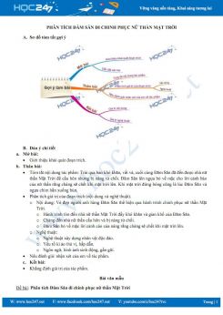 Phân tích Đăm Săn đi chinh phục nữ thần Mặt Trời