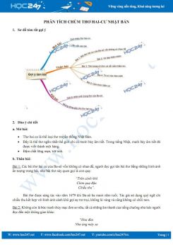 Phân tích Chùm thơ hai-cư Nhật Bản