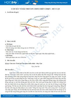 Cảm xúc về bài thơ Con chim chiền chiện - Huy Cận