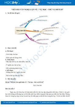 Viết bài văn nghị luận về Tự học-thú vui bổ ích