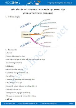 Viết bài văn phân tích đặc điểm nhân vật trong một văn bản truyện mà em đã học