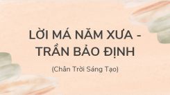 Soạn bài Lời má năm xưa - Trần Bảo Định tóm tắt - Chân trời sáng tạo Ngữ văn 10