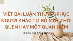 Soạn bài Viết bài luận thuyết phục người khác từ bỏ một thói quen hay một quan niệm tóm tắt - Chân trời sáng tạo Ngữ văn 10