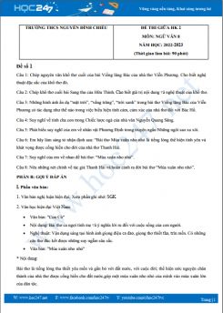 Bộ 5 đề thi giữa HK2 môn Ngữ văn 8 năm 2022-2023 có đáp án trường THCS Nguyễn Đình Chiểu