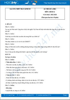 Bộ 5 đề thi giữa HK2 môn GDCD 11 năm 2022-2023 có đáp án trường THPT Trần Đình Xu