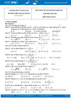 Đề cương ôn tập giữa HK2 môn Toán 10 KNTT năm 2022-2023