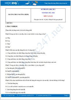 Bộ 5 đề thi giữa HK2 môn Vật lí 8 năm 2022-2023 có đáp án Trường THCS Trường Chinh