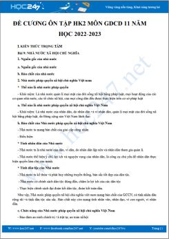Đề cương ôn tập HK2 môn GDCD 11 năm 2022-2023
