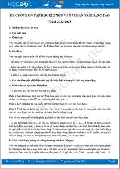 Đề cương ôn tập HK2 môn Ngữ văn 7 CTST năm 2022-2023