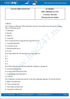 Bộ 5 đề thi HK2 môn GDKT&PL CTST năm 2022-2023 trường THPT Nguyễn Du