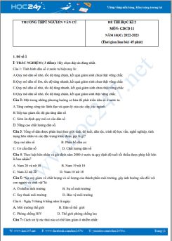 Bộ 5 đề thi HK2 môn GDCD 11 năm 2022-2023 trường THPT Nguyễn Văn Cừ