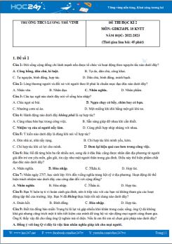 Bộ 5 đề thi HK2 môn GDKT&PL 10 KNTT năm 2022-2023 trường THPT Lương Thế Vinh