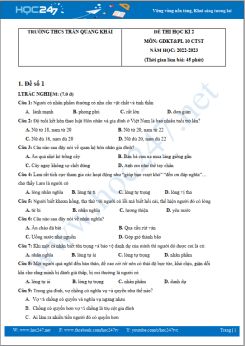 Bộ 5 đề thi HK2 môn GDKT&PL 10 CTST năm 2022-2023 trường THPT Trần Quang Khải