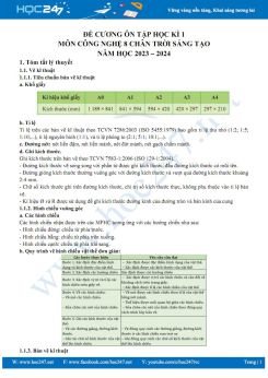 Đề cương ôn tập HK1 môn Công nghệ 8 Chân trời sáng tạo năm 2023-2024