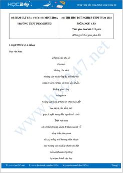 Đề thi thử Tốt nghiệp THPT môn Ngữ văn năm 2023-2024 trường THPT Phạm Hùng có đáp án