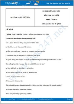 Bộ 3 đề thi giữa HK2 môn GDCD 9 năm 2023-2024 có đáp án trường THCS Phú Thọ