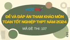 Đề thi và đáp án tham khảo môn Toán tốt nghiệp THPT 2024 - Mã đề 107