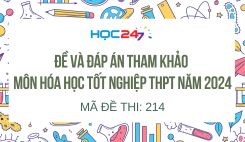 Đề thi và đáp án tham khảo môn Hóa học tốt nghiệp THPT 2024 - Mã đề 214