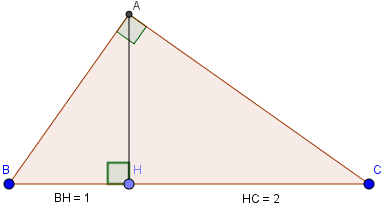 tam giác ABC vuông tại A, đường cao AH