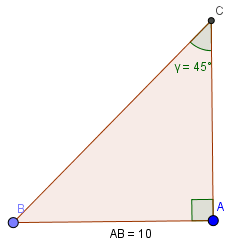 tam giác ABC vuông cân tại A