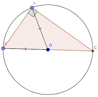 tam giác vuông nội tiếp đường tròn